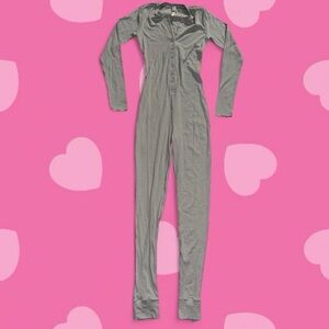 Skims Logo Pointelle Henley Onesie